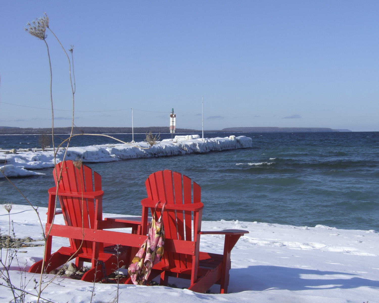 Big Bay Dock (Winter) Georgian Bluffs Real Estate - Carol White