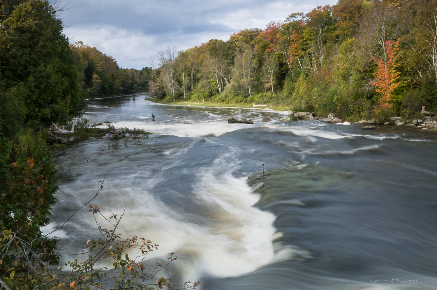 Fishing at Sauble Falls, Sauble Beach Real Estate, South Bruce Peninsula Real Estate